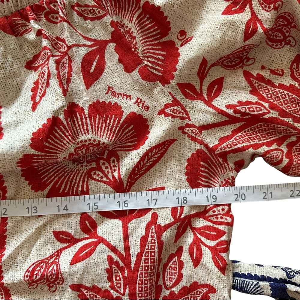 Farm Rio Mixed Pineapple Garden Mini Dress (Red & Blue) — NWT S - Picture 7 of 10
